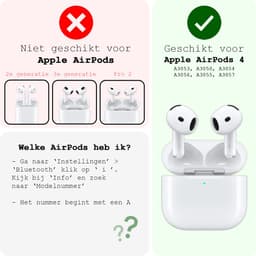 Case - Geschikt voor Apple AirPods 4 - Siliconen Hoes met Clip - Silicone Hoesje Cover - Donkergroen — thumbnail 2