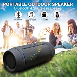 Oneay Bluetooth-luidspreker, 30W draadloze luidspreker, waterdicht IPX6, draagbaar, Bluetooth 5.0, 360° TWS stereogeluid, tot 15 uur draadloze muziekweergave, ingebouwde microfoon — thumbnail 3