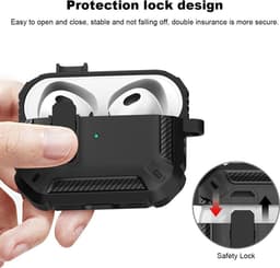 Case Cover AirPods Pro - Camouflage Groen | Stofdicht en Schokbestendig | Sleutelhangerhaak — thumbnail 5