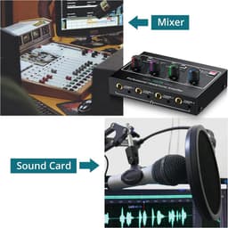 4-Kanaals Stereo Hoofdtelefoonversterker met RGB Verlichting - Mono/Stereo RCA & 6.35mm Aansluitingen — thumbnail 4