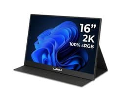 Portable Monitor Flex 16" - 2K Resolutie - 100% sRGB - Ingebouwde Speakers - Draagbare Monitor voor Laptop - USB-C & HDMI - IPS Display - Plug & Play