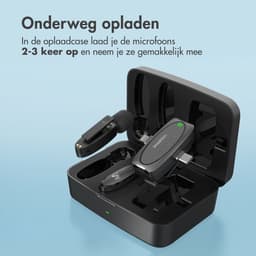 imoshion 2-pack Draadloze Microfoon met Oplaadcase - Geschikt voor o.a. USB-C & AUX - Bluetooth Mini Microfoon - Podcast Microfoon — thumbnail 3