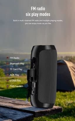 TG117 - Bluetooth Speaker - Zwart - 2 x 5W — thumbnail 2