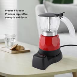 Elektrisch draagbaar espresso-koffiezetapparaat - 3 kopjes - aluminium - drupbestendig — thumbnail 5