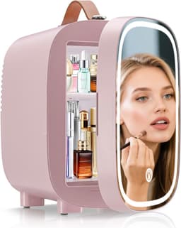 DnA® Mini vriezer - Diepvries - 4L - Mini Koelkasten - Roze - 16cm x 14cm x 21cm — thumbnail 1