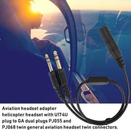 Helikopter Headset Adapter voor Luchtvaart Headset - Universele Stekkers & Connectors — thumbnail 5