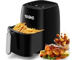 Heteluchtfriteuse met LED Touchscreen, 1500W, 6 Programma's, Instelbare Timer en Temperatuur