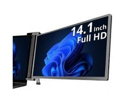 Portable Monitor Link 14.1" - Full HD IPS - 1-Kabel - Draagbare monitor voor laptop - Extra scherm laptop - Incl. Draagtas