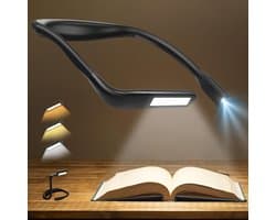 1800mAh Oplaadbare Nekleeslamp - Oogvriendelijk - 10-80Uren Brandtijd - Voor Boekliefhebbers - Kamperen - Breien & Haken