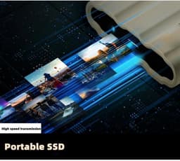 Draagbare SSD - Externe Opslag - Snelle Data Transfer - Schokbestendig Ontwerp - 2 TB Capaciteit - Zilver — thumbnail 4