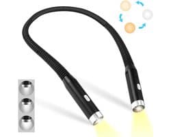 Killogood Neck reading light – 3 kleuren 3 helderheden zwart