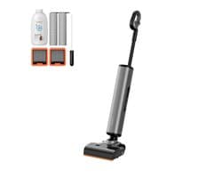 Uwant D800 Draadloze Steelstofzuiger Nat & Droog – 25.000Pa Krachtige Zuigkracht, Zelfreinigend met Heet Water, 180° Plat Ontwerp, Vloerreiniger voor Harde Vloeren, Tapijt & Huisdierenhaar