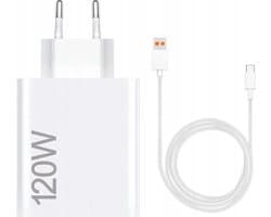 Xiaomi HyperCharge Combo - 120W Snellader - USB-A naar USB-C Kabel inbegrepen - Ultra Fast Charging - Geschikt voor Smartphone & Laptop - Originele Xiaomi Adapter met Beveiligingstechnologie