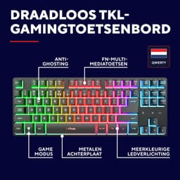 Trust GXT831 Thado Tkl Wrls KB bk US toetsenbord — thumbnail 4