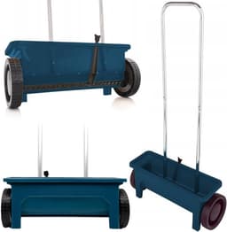 Aurixi® Strooiwagen – Meststofstrooier Met 12 Liter Vulvolume – Meststrooier – Zoutstrooier – Te Gebruiken Voor Gazonmest - Blauw - ‎56cm x 17cm x 22cm — thumbnail 1