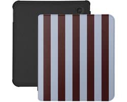 Lunso Geschikt voor Kobo Libra Colour hoesje (7 inch) - Vegan Saffiano Leren Sleep Cover - Burgundy