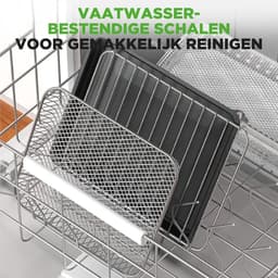 Grote Airfryer Oven met Rotisserie - 26 Liter XXL - 1700W - 10 Digitale Programma's - Hetelucht & Grill — thumbnail 3