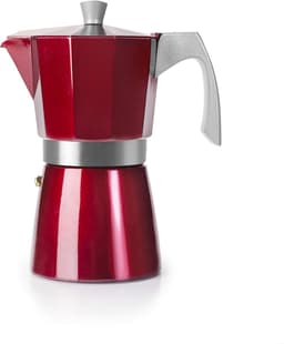 Percolator Koffiezetter - Espresso Maker - Koffie Zetten - Geschikt voor Inductie - 3 Koppen 150ml - Rood — thumbnail 3