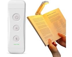 Oplaadbare boekenlamp - Clip-on leeslamp met traploos dimmen en 3 kleurtemperaturen
