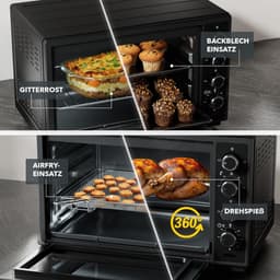 Heinrich´s HMO 8407 Oven met hete lucht - 60L – Oven met draaispit, airfryer-inzetstuk – binnenverlichting - 2000W — thumbnail 8