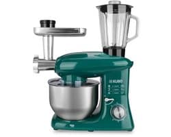 Keukenmachine met 7 accessoires voor veelzijdig koken - Groen - 6 Liter
