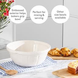 Mengkom 29 cm - Crème, 4 L, Hoge Kwaliteit, Schokbestendig Keramiek, Perfect voor Brood-, Taart- en Pizzadeeg — thumbnail 3
