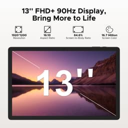 DOOGEE Tab E3 Pro Tablette avec Clavier Android 15 13"+90Hz Helio G100 Octa-Core,32GB RAM+256GB ROM 11000mAh Batterij Metalen Behuizing,Goud — thumbnail 4