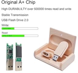 Externe USB schijf met houten behuizing en opslagcapaciteit tot 64 GB — thumbnail 4