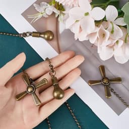 Trekketting voor Plafondventilator en Lamp - Verlengkettingen in Antiek Brons — thumbnail 1