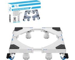 Wasmachineverhoger XL - 500KG Capaciteit - Verstelbare Meubelroller voor Koelkast en Droger