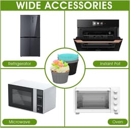 Ramekins voor Air Fryer - Air Fryer Egg Moulds - 9PCS Silicone Muffin Moulds - Muffin Molds — thumbnail 7