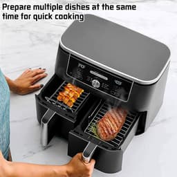 2-Pack Airfryer Rek voor Dual Zone Air Fryer - Dehydrator Rekken - Roestvrij Staal - Airfryer Accessoires — thumbnail 6