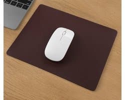 1 stuks muismat, dikke rubberen muismat met premium textuur, antislip, draagbaar en wasbaar, voor vrouwen, mannen, draadloze laptops, toetsenbordlade, gamingcomputer, kantoor, reizen, 30 x 24 cm.Donkerbruin