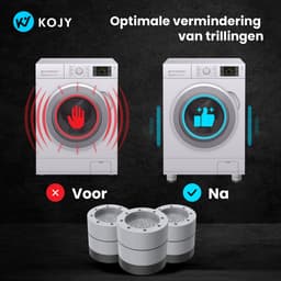 KOJY Wasmachine dempers - Verhoger - Stapelbaar - grijs - voor wasmachine en wasdroger - 8 Stuks — thumbnail 4