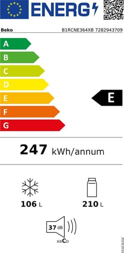 Beko B1RCNE364XB Vrijstaand 316 l Metallic — thumbnail 2