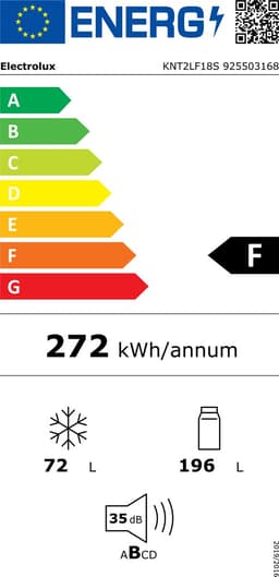 Electrolux KNT2LF18S Ingebouwd 268 l F Wit — thumbnail 2