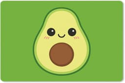 Muismat XXL 90x60 cm - Bureau onderlegger - Bureau mat Avocado - Groen - Speels - Bureaumat - Gaming mousepad xl - Bureaulegger groot - Computer deskmat — thumbnail 1
