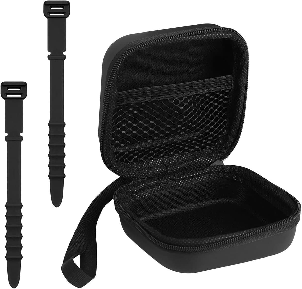 Allecto plus - Zwarte opbergdoos met kabelorganizers - Hoofdtelefoon en datakabeltas - Voor winkelen, reizen en outdoor-activiteiten — afbeelding 1