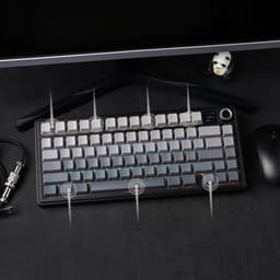EPOMAKER x AULA F75 MAX - Zwart/Grijs - Mechanisch Draadloos Toetsenbord - RGB - 75% - QWERTY - Gaming Keyboard - Leobog Reaper Switch — thumbnail 7