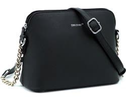 TAN.TOMI Dames Kleine Schoudertas - Crossbody Tas - Telefoontasje - Heuptasje - voor Werk en Winkelen - Zwart