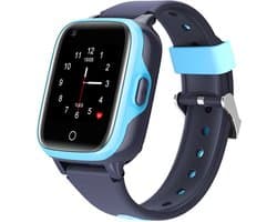 Zalou Kinder Smartwatch Blauw - WhatsApp & Videobellen- Smartwatch & GPS Tracker - Wifi & 4G - SOS Alarm - Camera - Spatwaterdicht - Simkaartpoort - Kinderhorloge - Jongen en Meisje