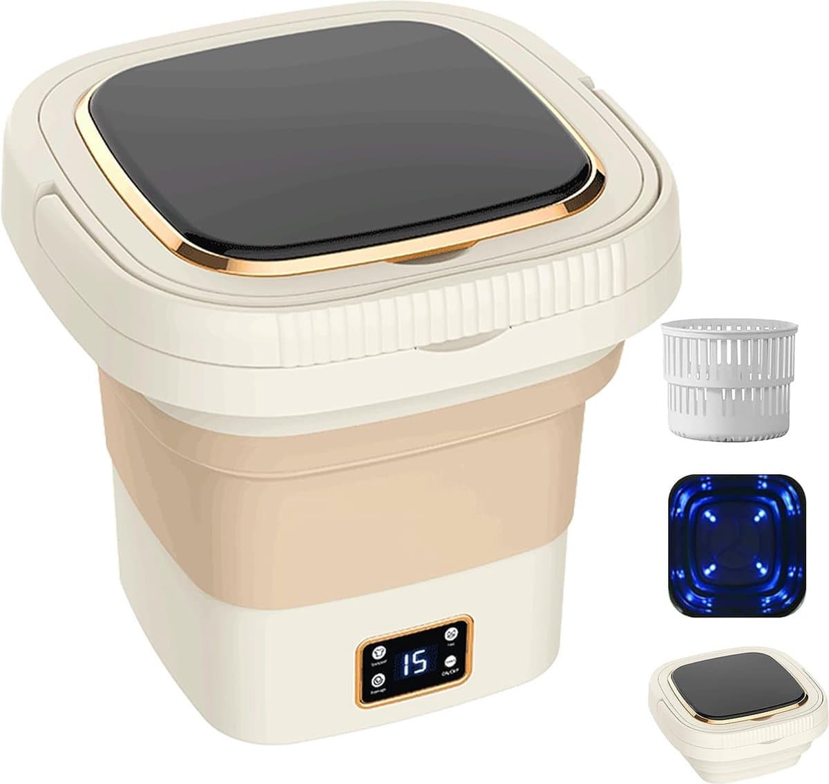 Elysium - Kleine Wasmachine - Draagbare Wasmachine - Mini Wasmachine Met Centrifuge - Mini wasmachine — afbeelding 1