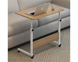 IBBO Shop - Mobiele Bureau - Laptop bijzettafel - Sta bureau voor laptop tafel voor thuis - Bureau Op Wielen - thuiskantoor - (80cm * 40cm)