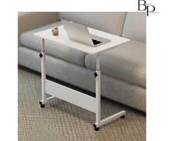 Mobiele Bureau - Laptop bijzettafel - Sta bureau voor laptop tafel voor thuis - Bureau Op Wielen - thuiskantoor - (80cm * 40cm) | Laptoptafel | voor laptop, tablet boek of ontbijt op bed | Bedtafel | Tablethouder | Inklapbaar | Onbij