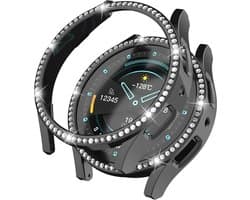 Hard Plastic Diamant Zwart Hoesje Geschikt voor Samsung Galaxy Watch 6 40MM