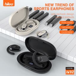 hileo hi92 - Draadloze Oordopjes met Oplaadcase – Wit - Sport - Open-Ear - Bluetooth V5.3 oordopjes – Draadloze oortjes – Verstelbare oorhaken - Open Wearable Stereo – Geschikt voor IOS/Android — thumbnail 5