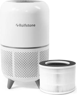 Rolfstone Air Balance Luchtreiniger – HEPA 13 + koolstoffilter – CADR 160 m³/u – Voor ruimtes tot 34 m² – Vermindert stof en pollen – 3 standen + slaapstand + automatische stand – Luchtkwaliteitsindicator — thumbnail 1