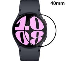 By Qubix - Screen protector Tempered Glass - Full cover - Geschikt voor de Samsung Galaxy Watch 6 - 40mm