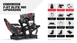 Next Level Racing Elite 160 - Simulator Cockpit - Wheel Plate Edition - Zwart — thumbnail 4