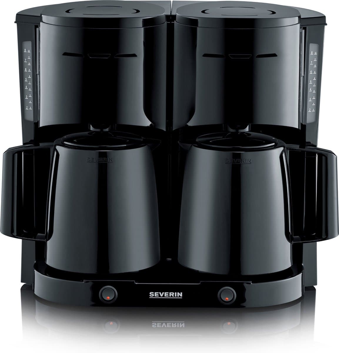 Duo Koffiezetapparaat 2x 8 Koppen - Severin KA 9315 - zwart — afbeelding 1